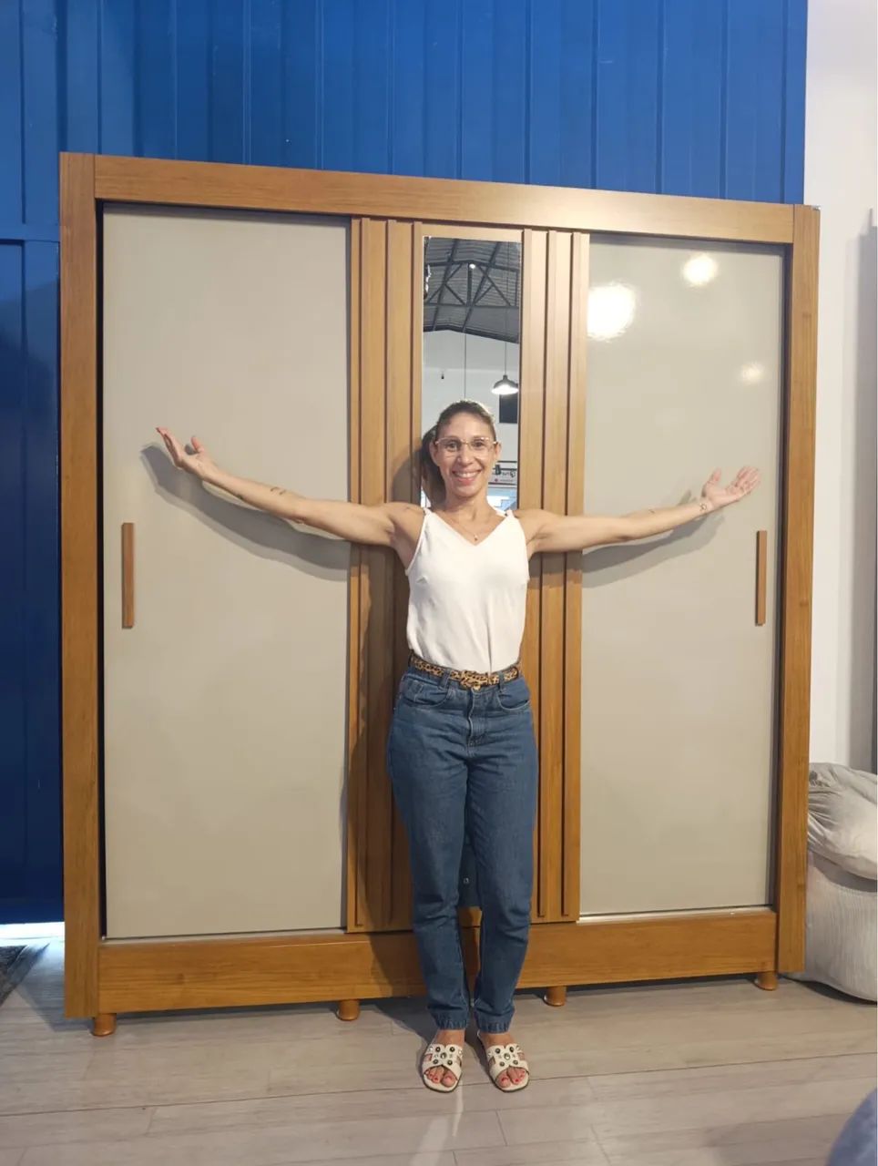 Guarda roupa solteiro com espelho 1,90m 12x sem juros  - Foto 3