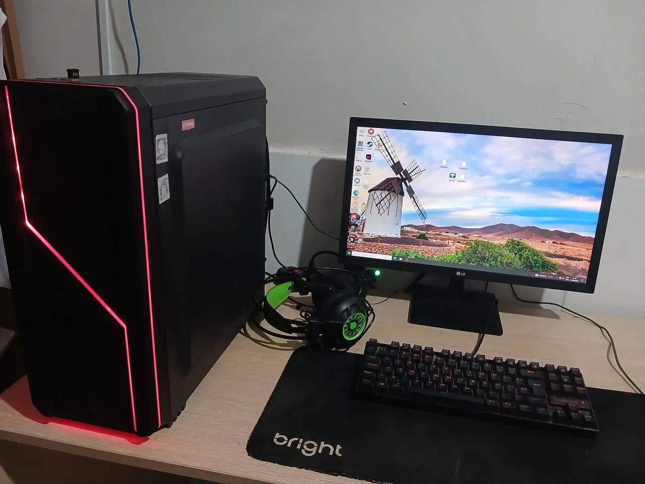 Pc Gamer + Monitor 21 Polegadas + Teclado Redragon - Foto 2