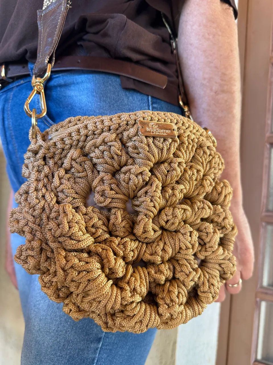 Bolsa elegante de crochê 
