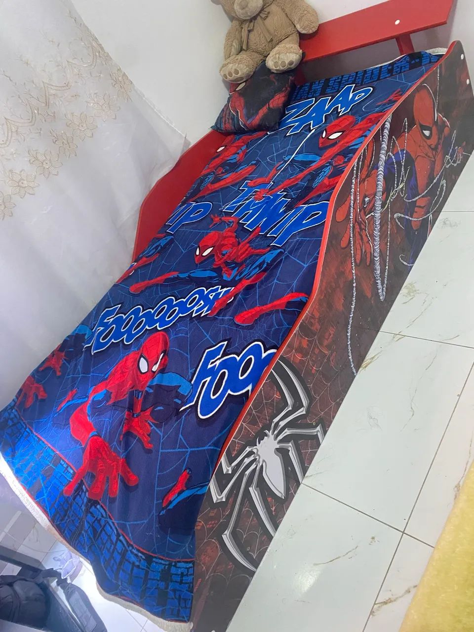 Cama Solteiro com colchão Spider Man
