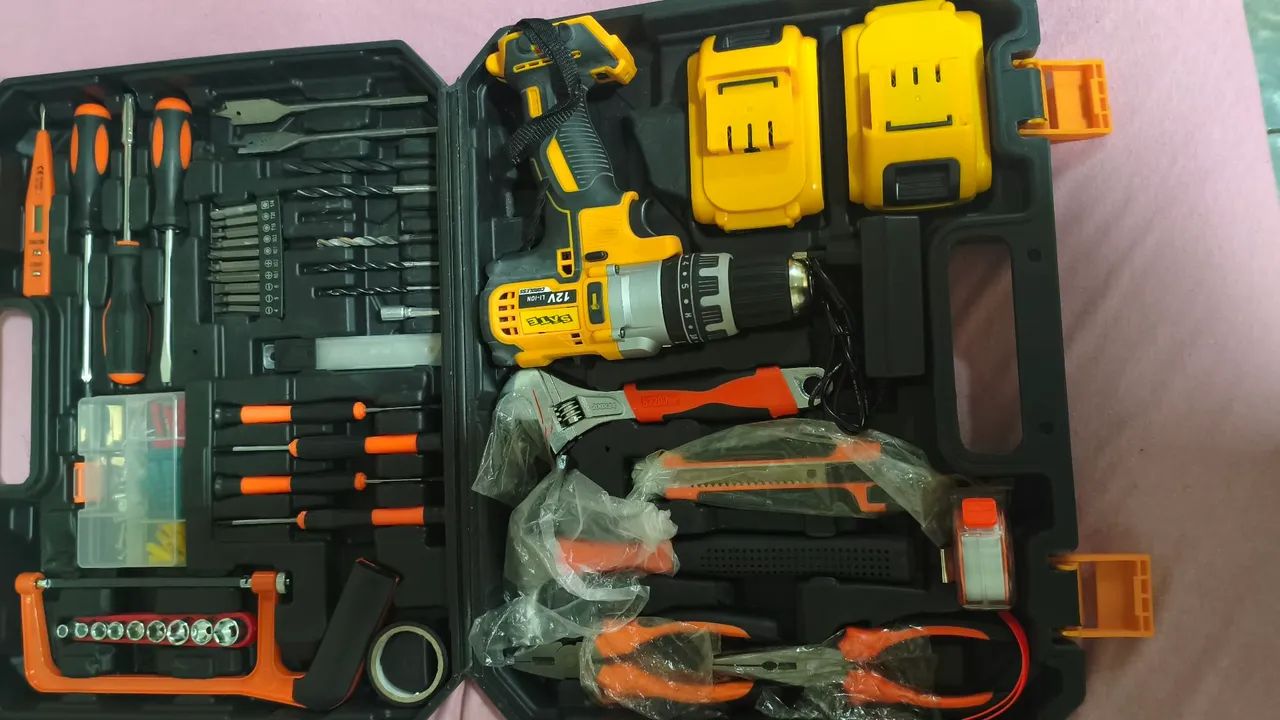 【たけし】５点セット Vendo maleta completa de parafusadeira sate - Ferramentas de