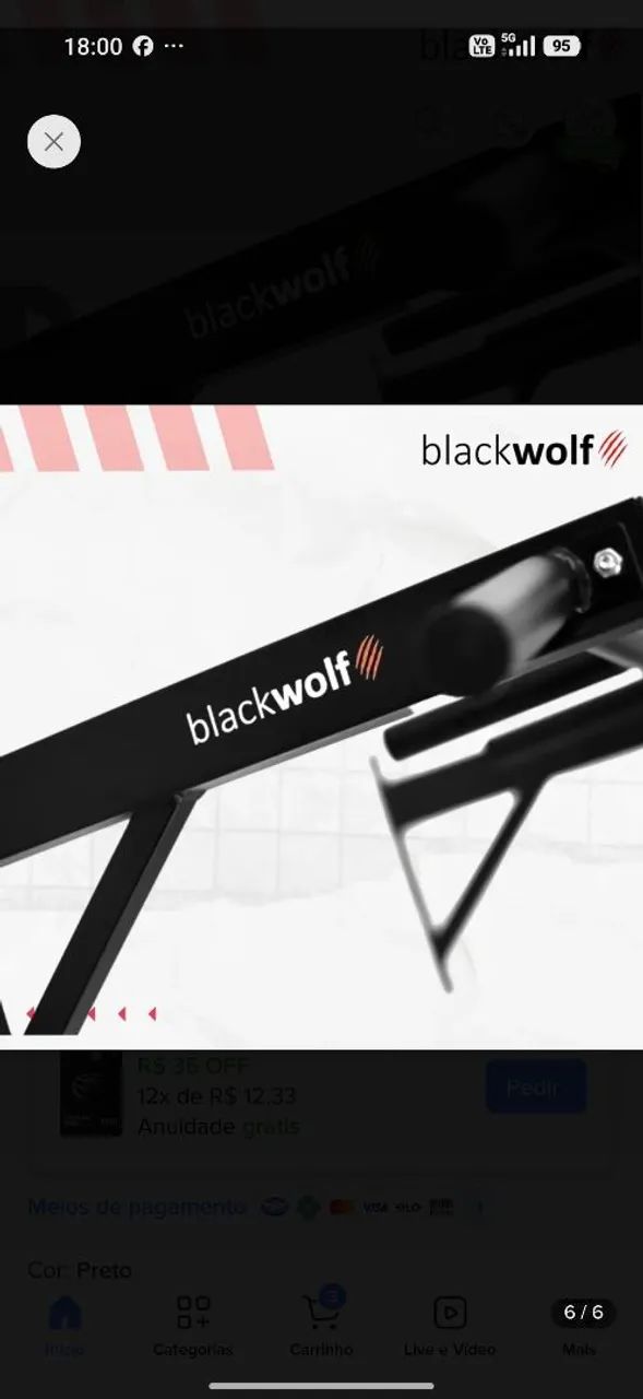 Barra fixa Blackwolf - Foto 3