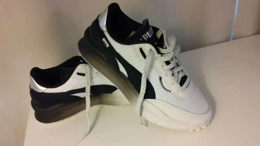 Tênis Puma Style Rider "Black & White"