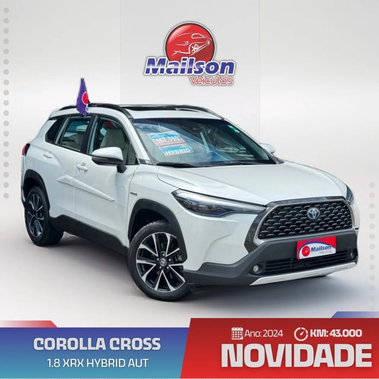 Toyota Corolla Cross XRX 1.8 16V Aut.(híbrido) 2024