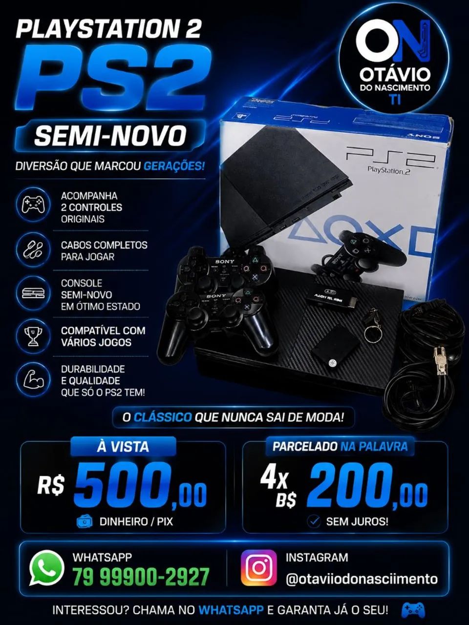 PS2 completo no pen drive.