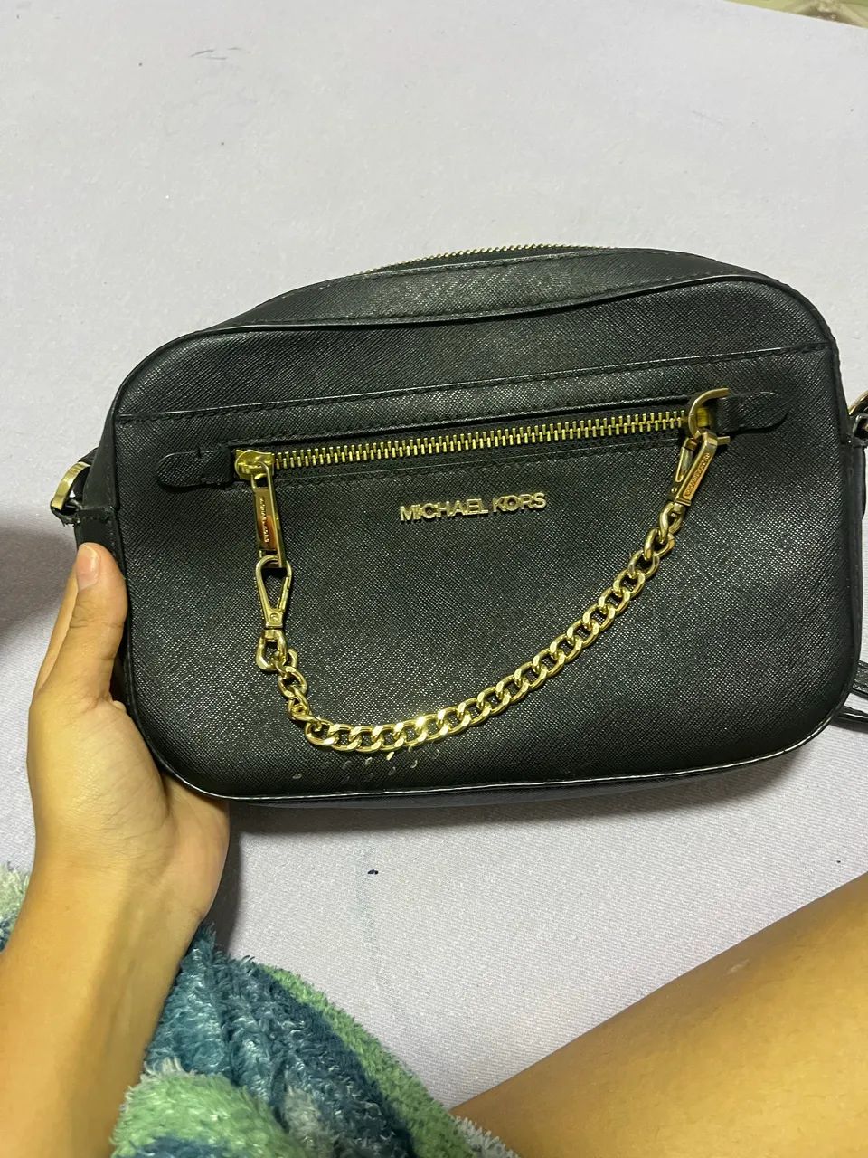 Michael Kors Original - Crossbody Jet Set Preta Couro Saffiano - Foto 4