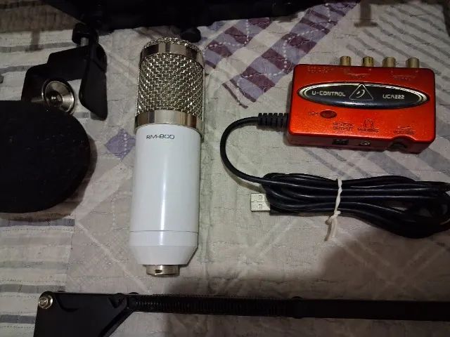 Kit podcast: Microfone BM800 + Interface Behringer + Isolamento Portátil - Foto 4