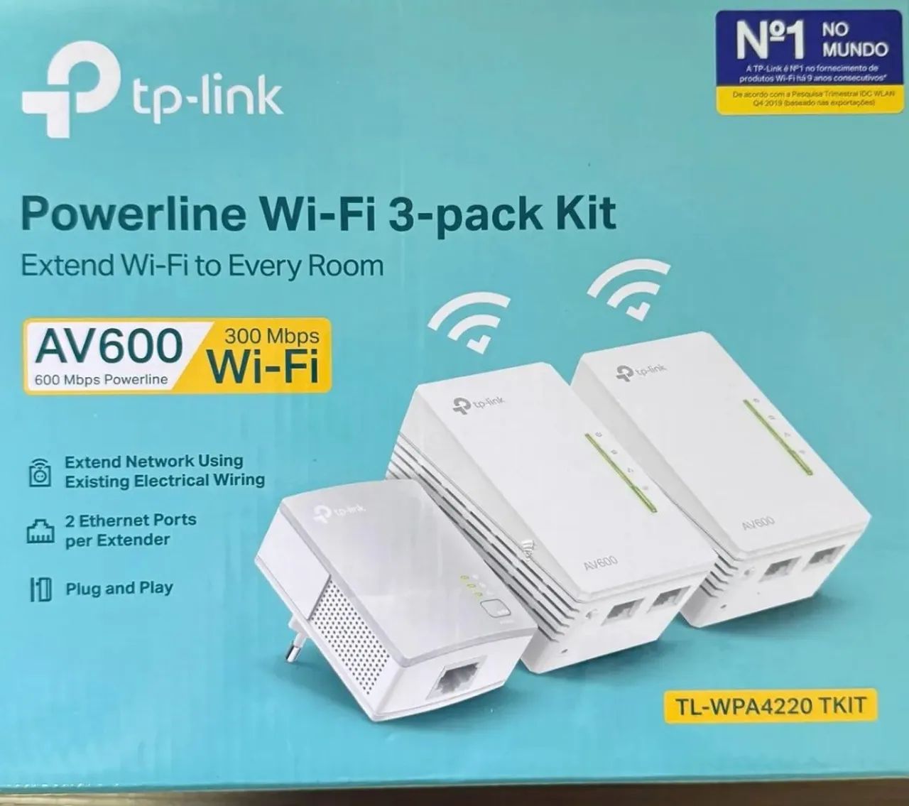Kit TP link AV 600 WiFi - usado em ótimo estado 