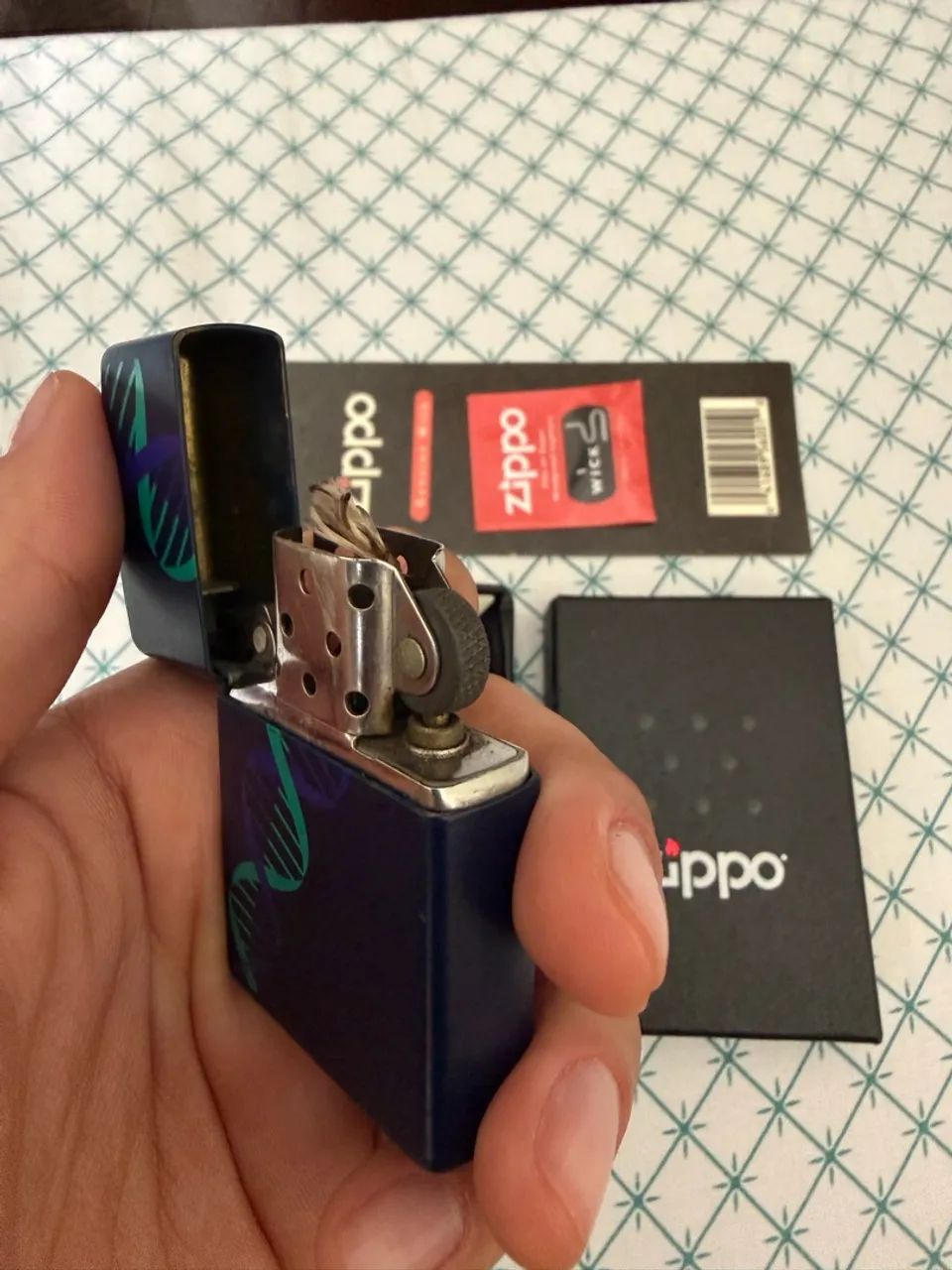 Isqueiro Zippo + pavio original - Foto 3