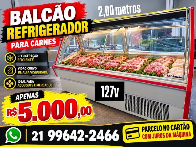 Balcão refrigerador para açougue carnes 