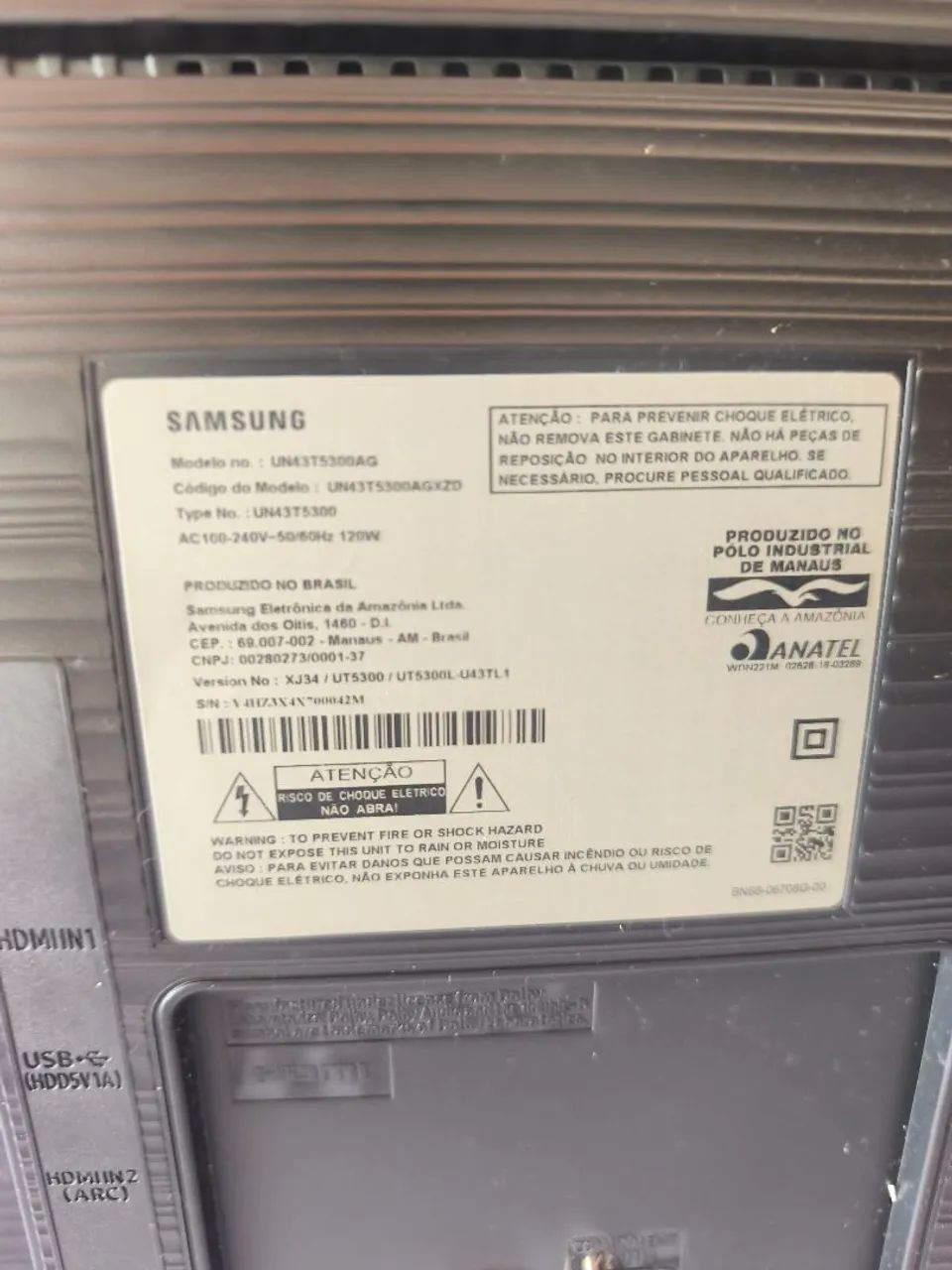 TELEVISAO SAMSUNG 43" COM TELA TRINCADA - Foto 3