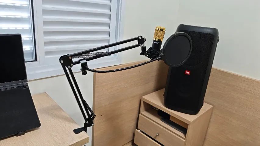 Microfone Condensador BM-800 Completo + Braço + Pop Filter - Foto 4