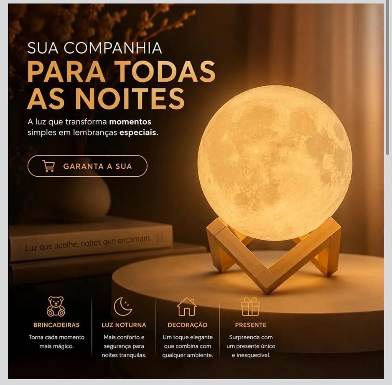 Luminária lua cheia  - Foto 3