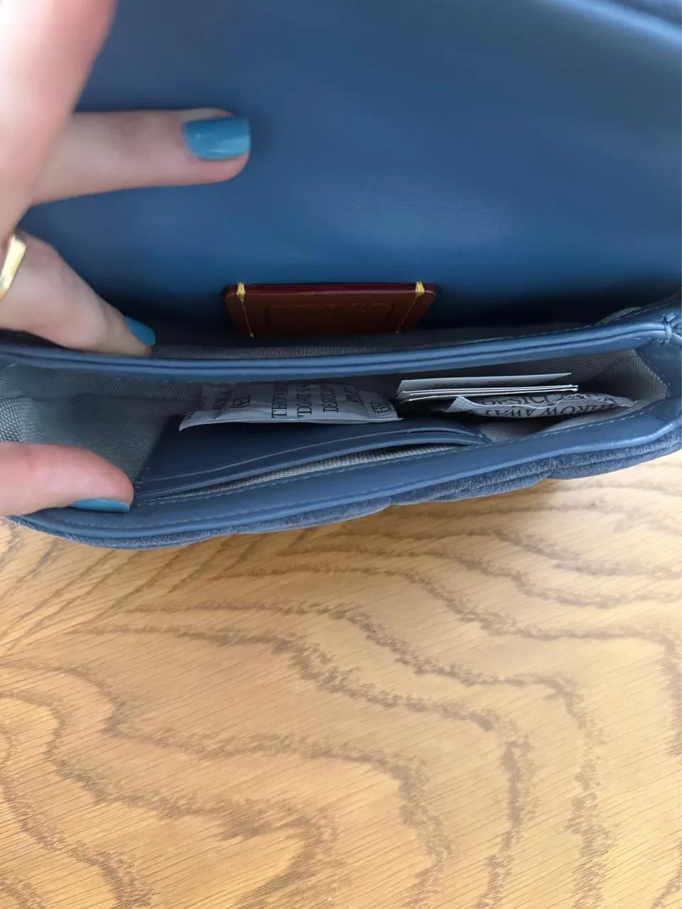 Coach Tabby em suede azul  - Foto 4