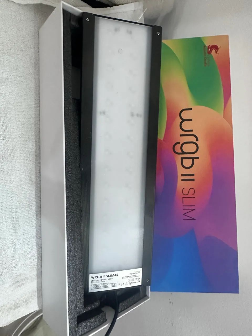 Luminária para aquário chirirus slim RGB 45cm - Foto 2
