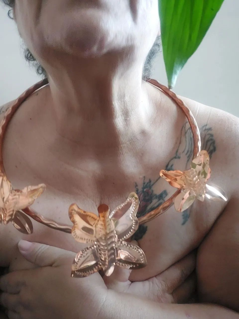 IBO de Borboleta (acessório para o pescoço). Em cobre, com borboletas  - Foto 2