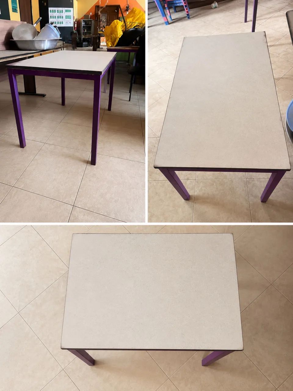 Mesa escritório/refeitório estilo industrial - Foto 3