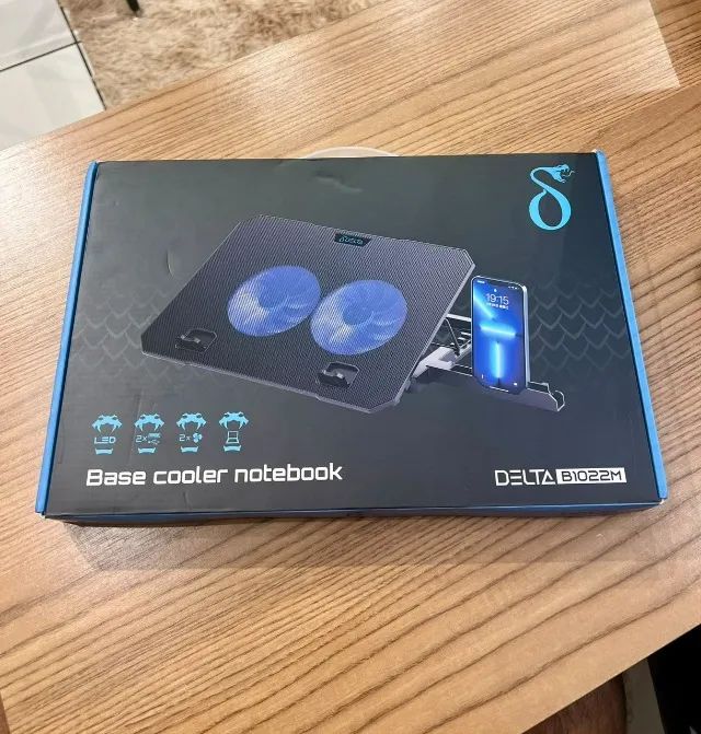 Base Refrigerada Gamer Para Notebook Aitek Delta-B1022M Com 2 Ventoinhas - Foto 2