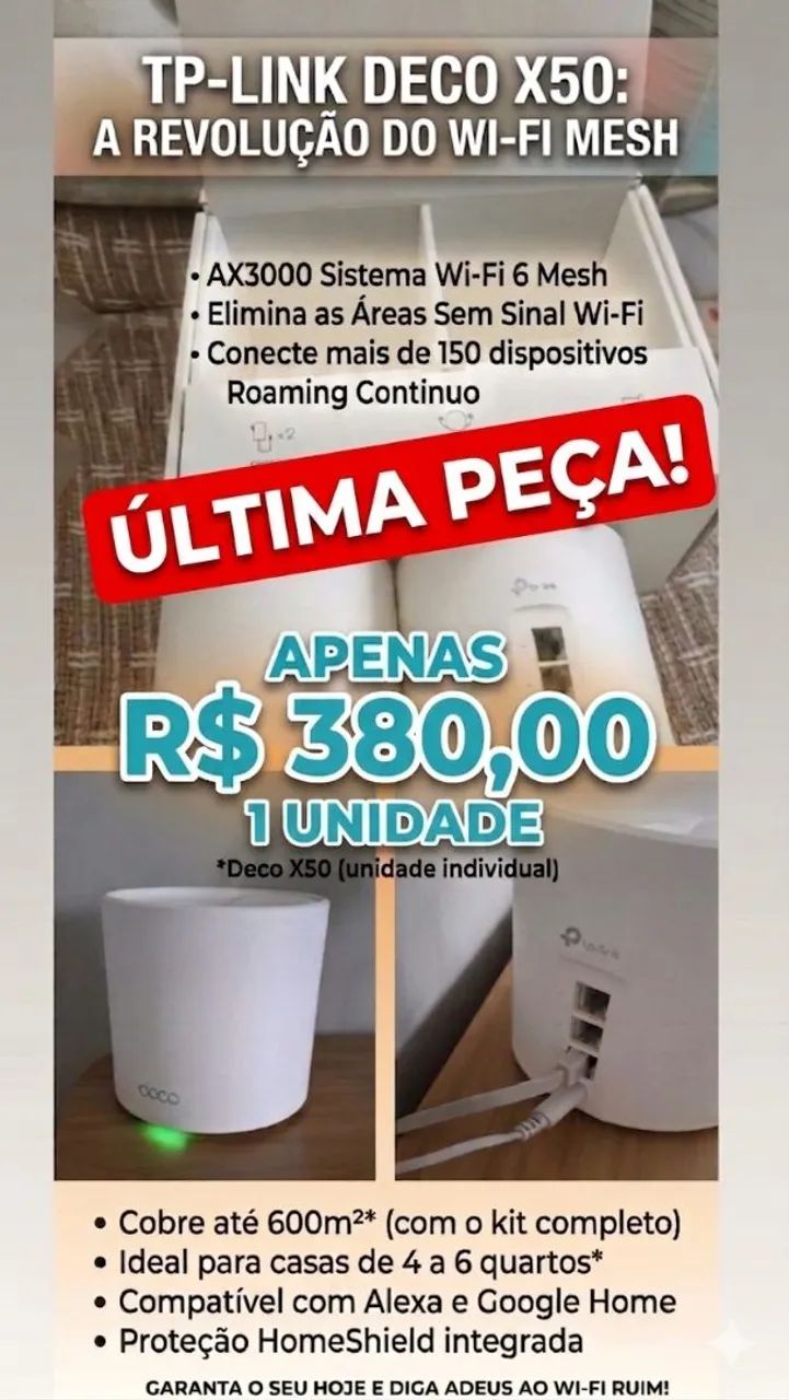 Deco X50 Tp link (**Novo) 1 Unidade