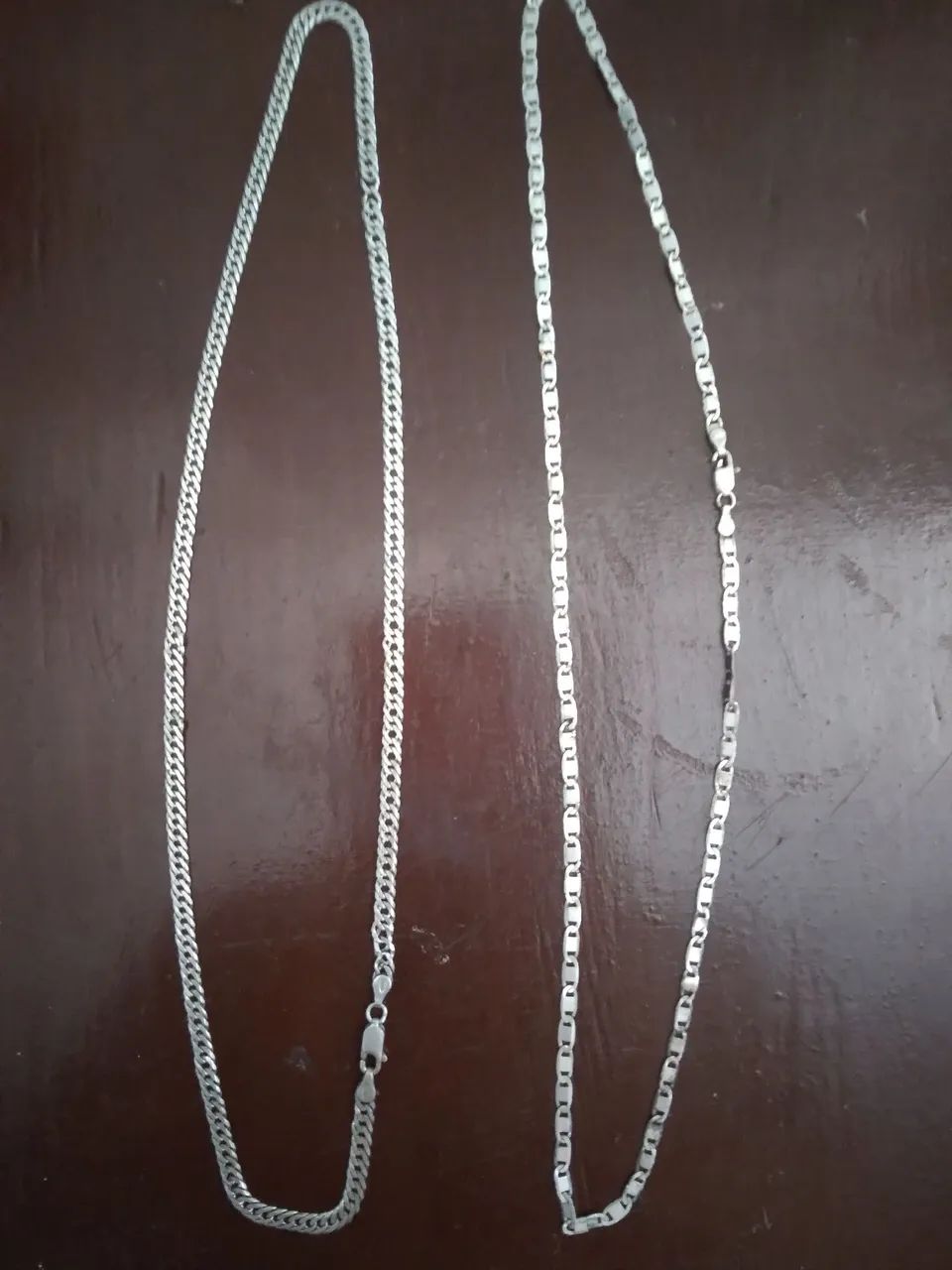 Duas correntes de prata - Foto 2