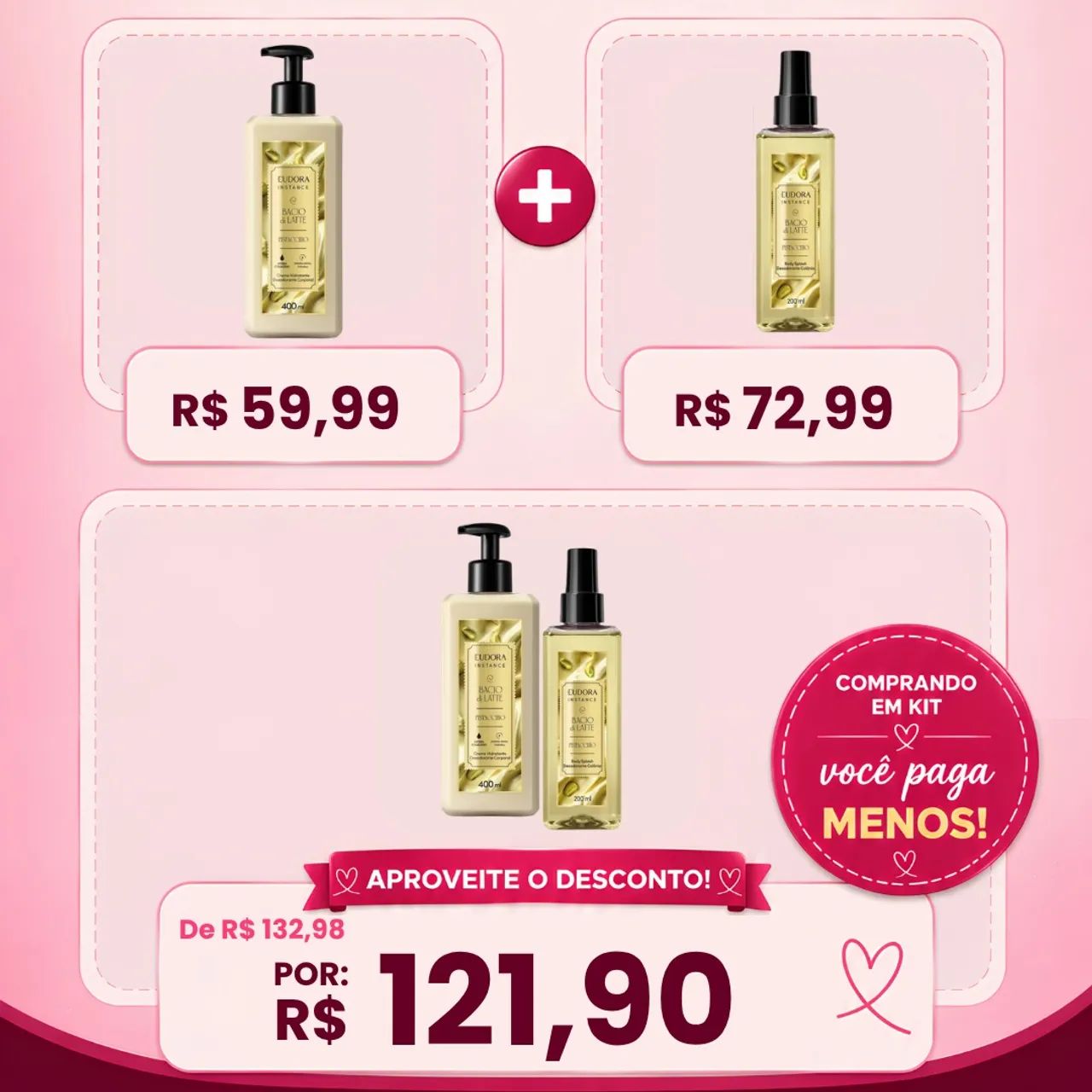 Kit Instance Pistacchio (hidratante + body splash)