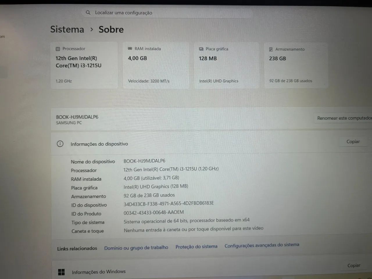  Samsung Galaxy Book2 ? i3 12ª geração ? 256 GB - Foto 3