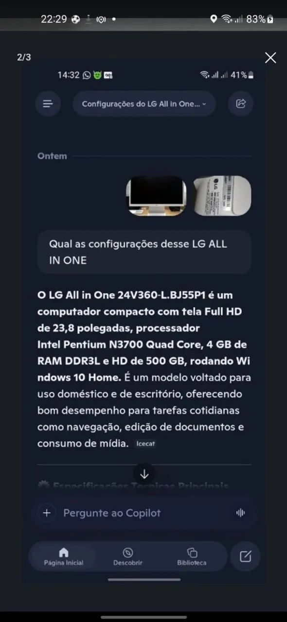 LG ALL IN ONE com defeito (descrição ) - Foto 2