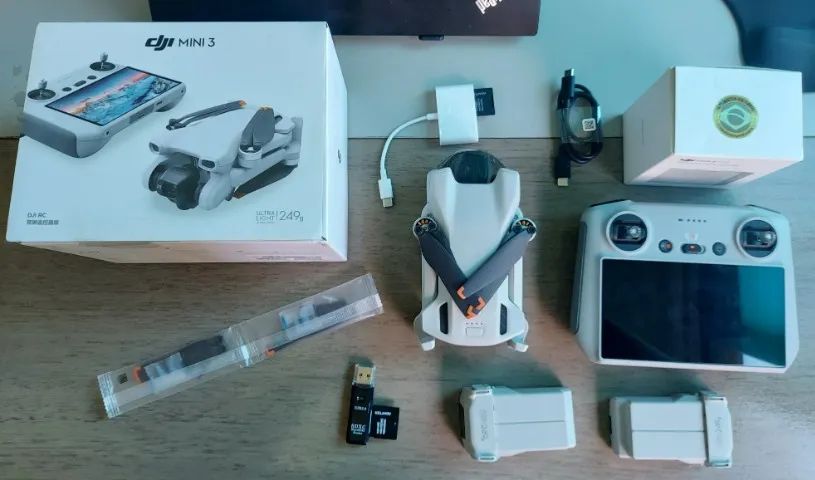 Drone DJI Mini 3 RC C/ Tela - Completo - Foto 2