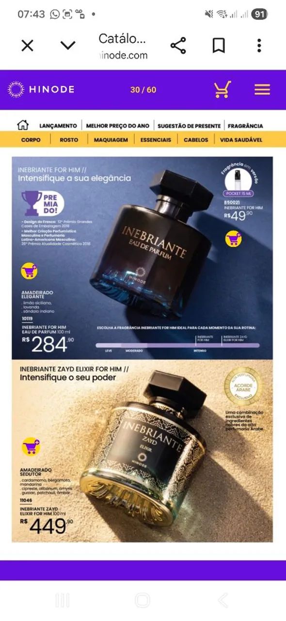 Fragrâncias  Hinode 