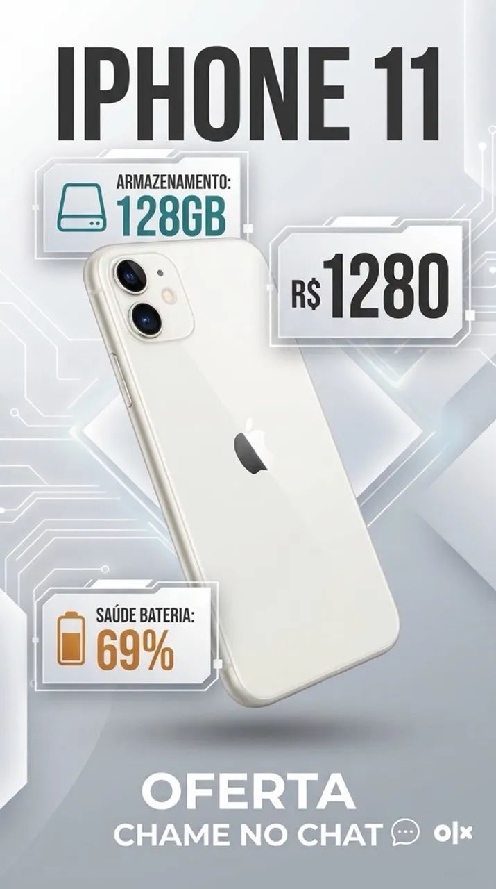 iPhone 11 128GB Branco - Oportunidade! Preço: R$ 1280 - Foto 2