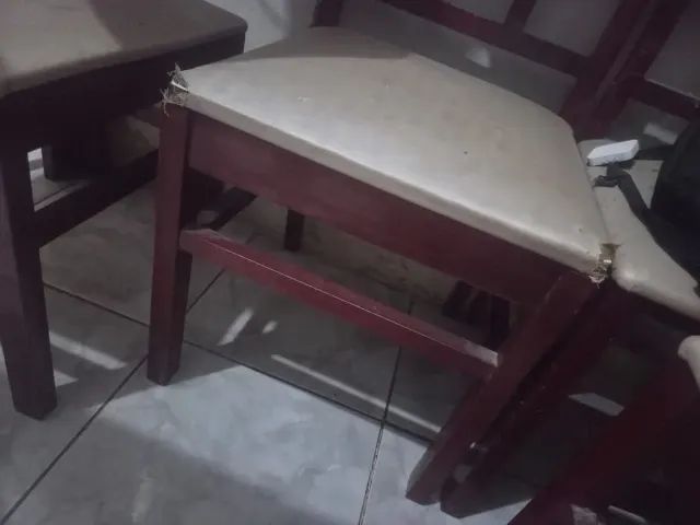 Mesa madeira Maciça com vidro - Foto 5