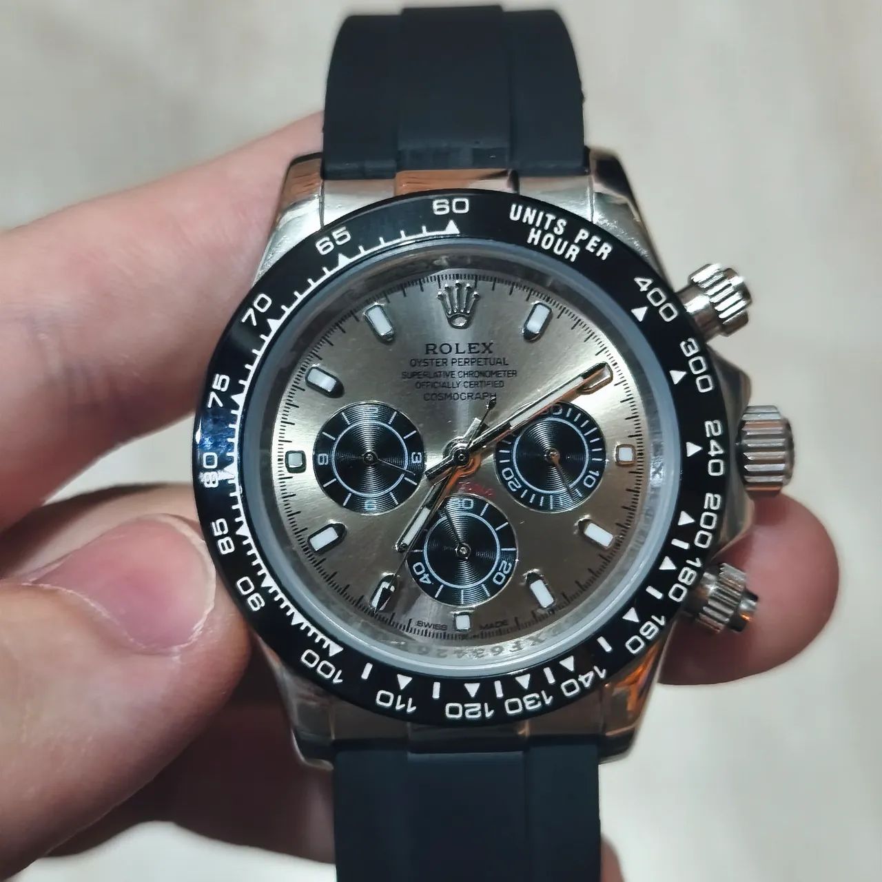 Relógio Rolex Automático 40mm Linha Premium, pulseira silicone 