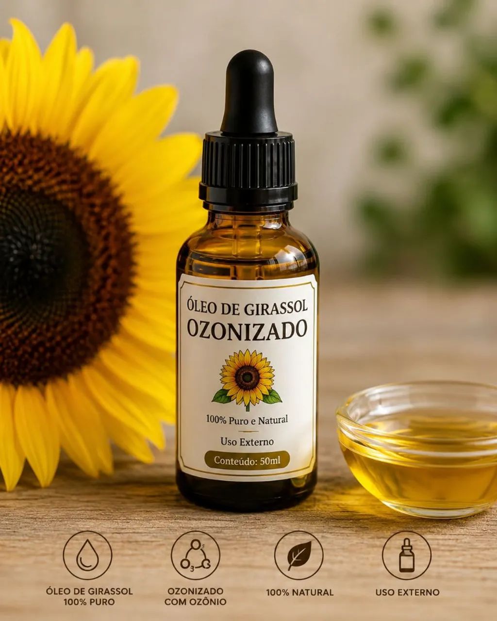 Óleo de Girassol ozonizado