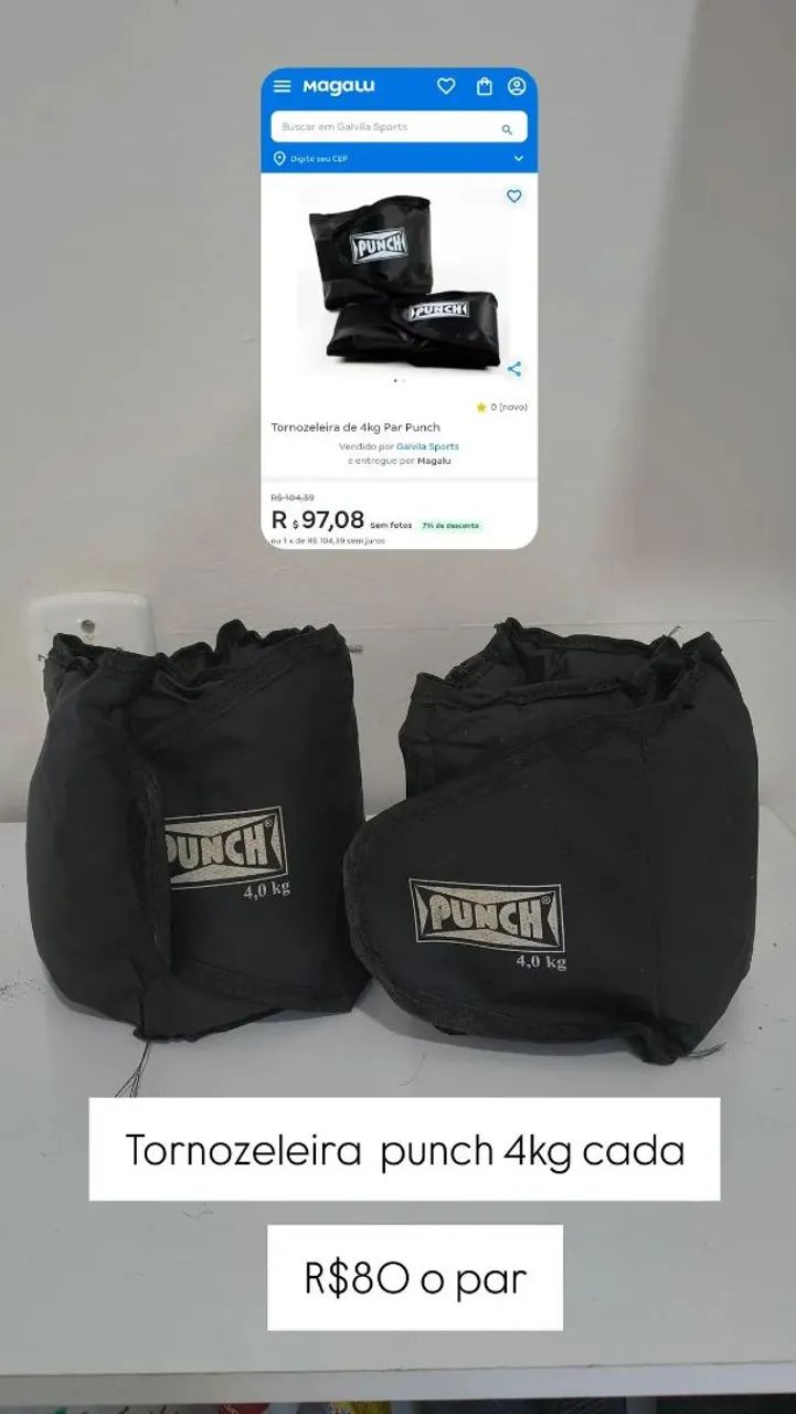 Par de Caneleiras para musculação 4kg cada