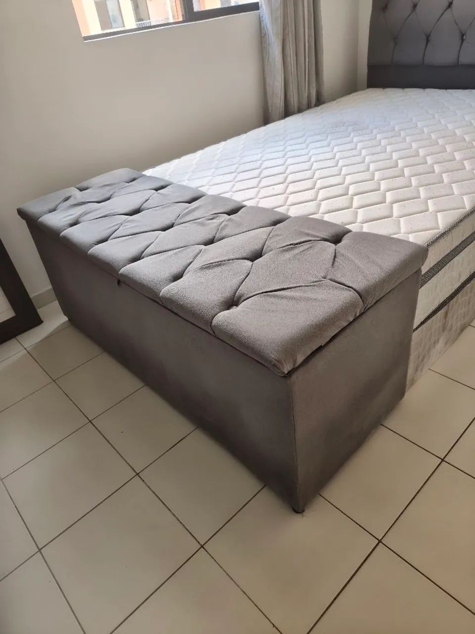 Base cama casal + puff baú - Foto 4