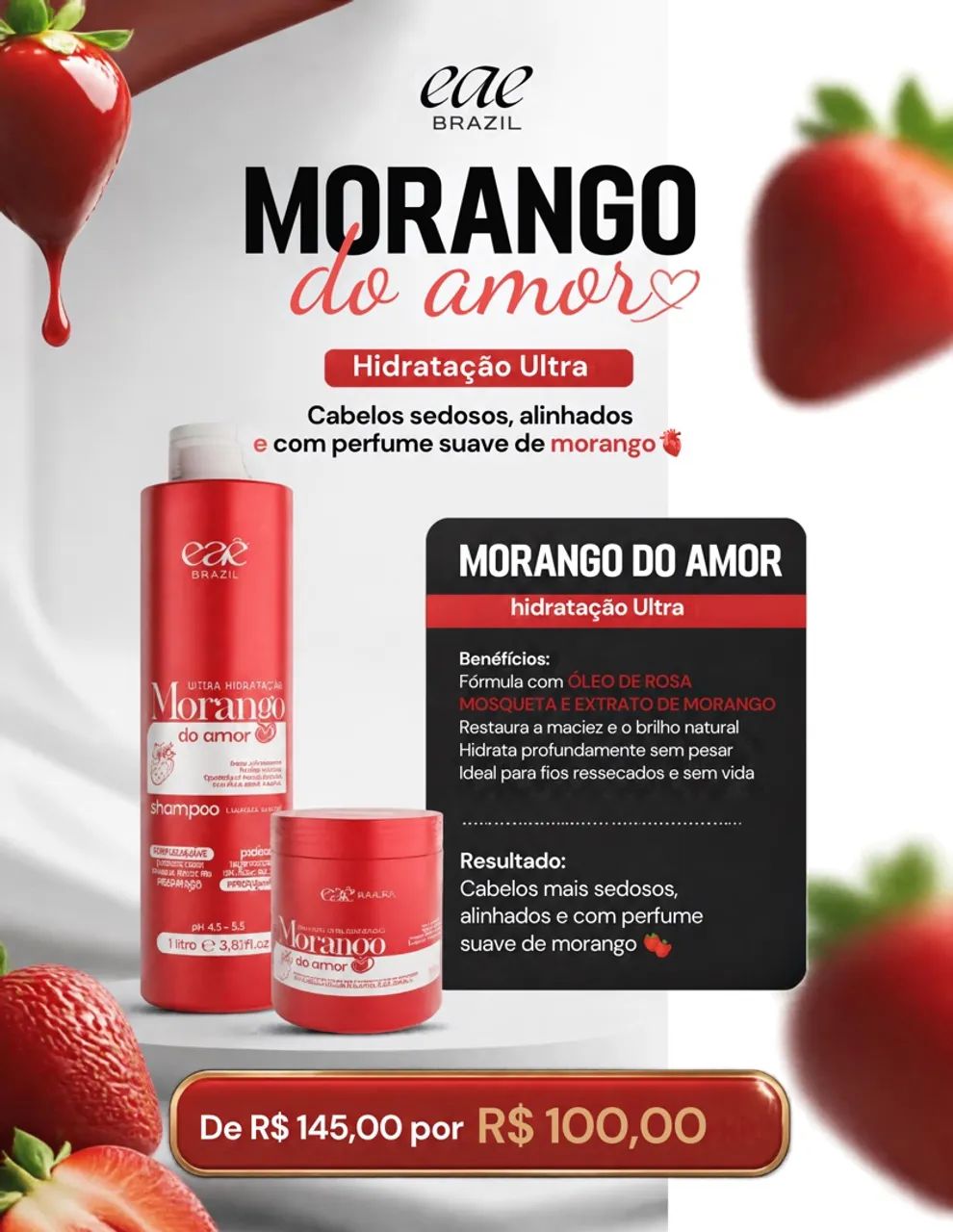 Hidratação morango do amor