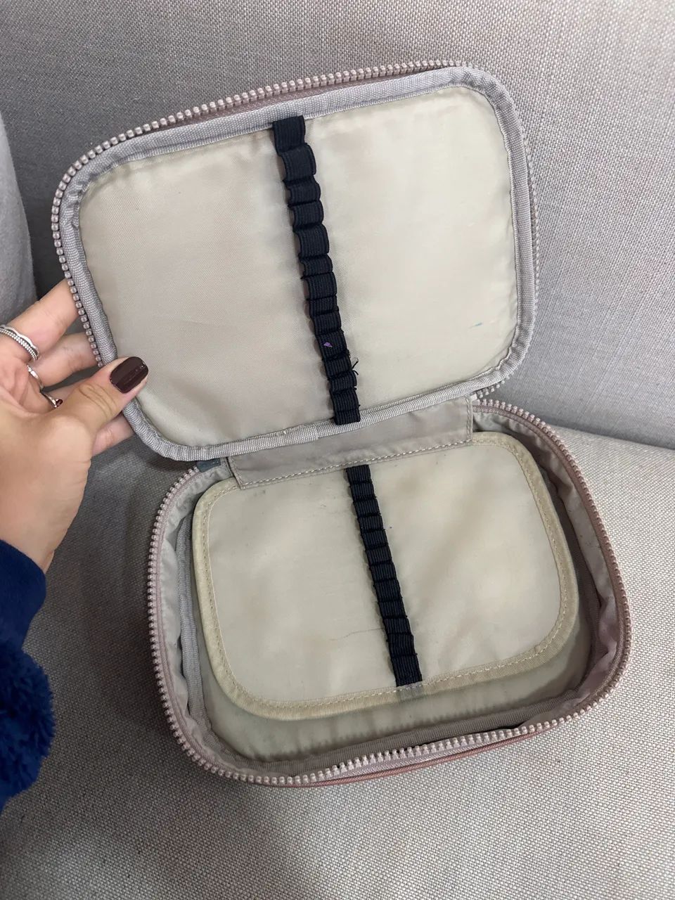estojo da kipling rose gold - Foto 2