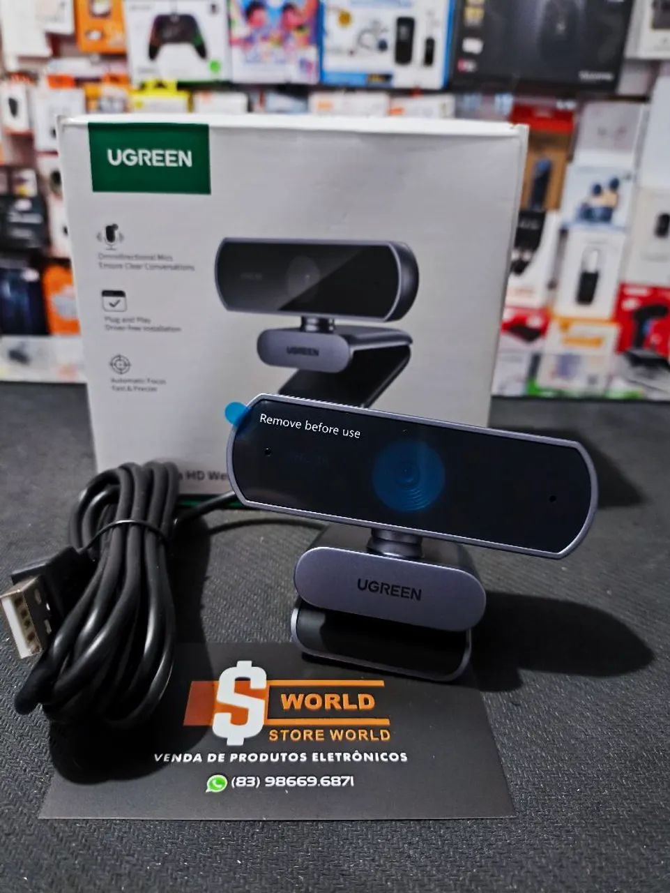 Web Cam 4K Ugreen USB - Loja Store World  - Foto 2