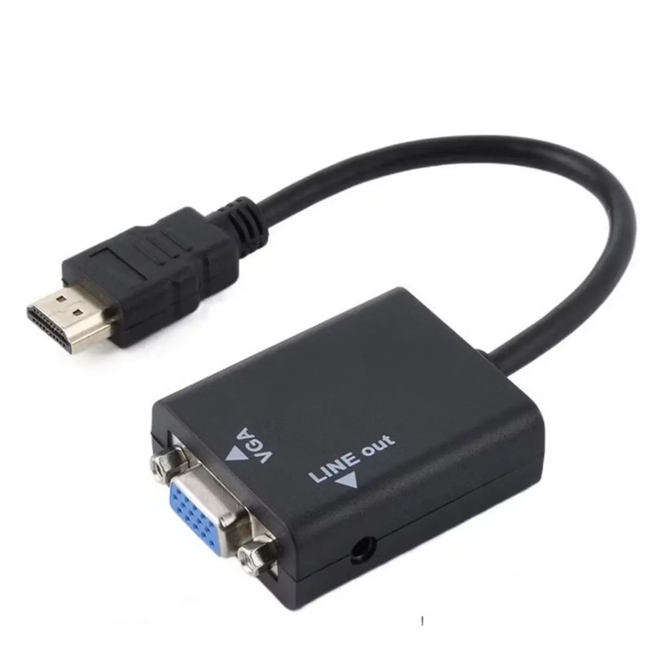 Cabo Conversor HDMI para VGA com Saída de Áudio P2 - NOVO