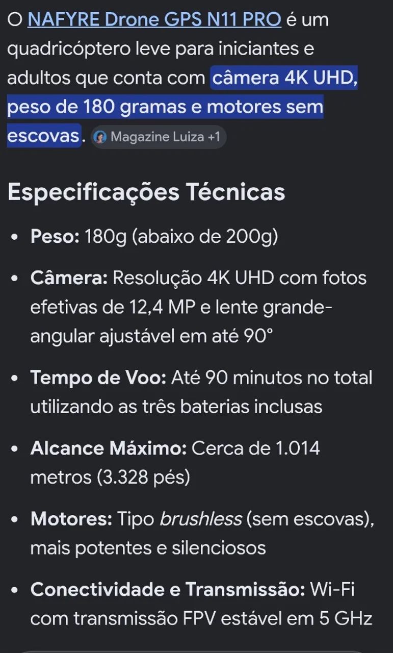 Drone N11 Pro 4k GPS Novo - Foto 4