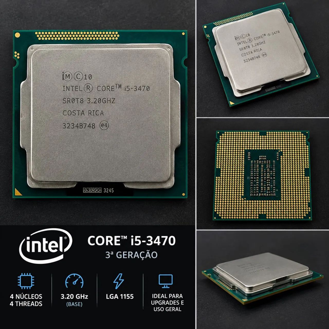 ? PROCESSADOR INTEL CORE i5-3470 - 3ª GERAÇÃO<br>