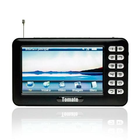 Tv Digital Portátil Hd Tela 4.3 Monitor Mtm-403 Tomate Usb Sd Rádio Fm Bateria Microfone - Foto 3