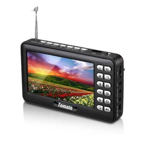 Tv Digital Portátil Hd Tela 4.3 Monitor Mtm-403 Tomate Usb Sd Rádio Fm Bateria Microfone - Foto 2