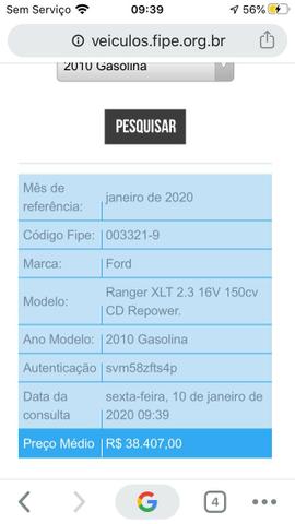 Ford Ranger XLT 2010 Gasolina - Vendo ou Troco - Foto 8