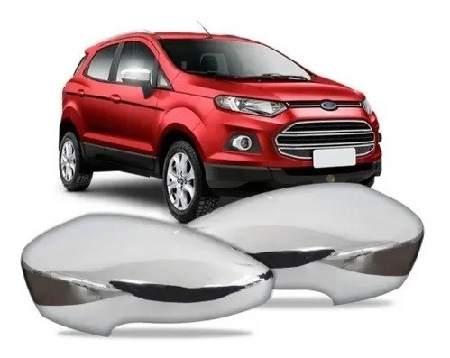 Par Capa Aplique Cromado Retrovisor Nova Ecosport 2013 à 2017