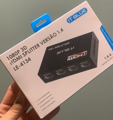 Splitter distribuidor hdmi 1 x 4 full hd 1080p com fonte divisor de sinal hdmi - Foto 2