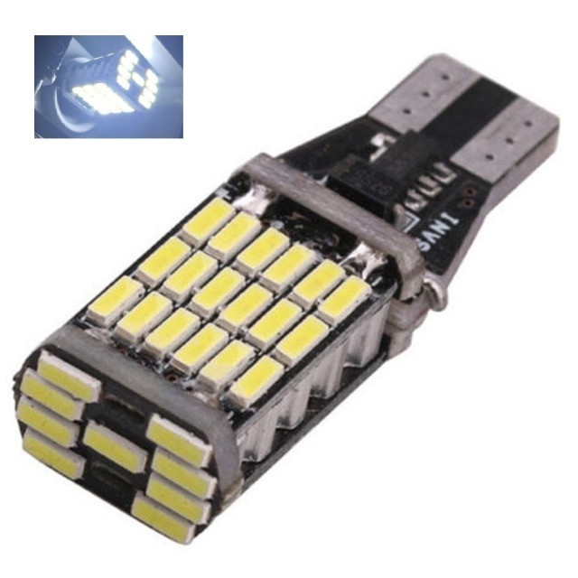 Lampada Led T15 Ré Cambus 45 Canceller W16w Branco 12v - Unidade