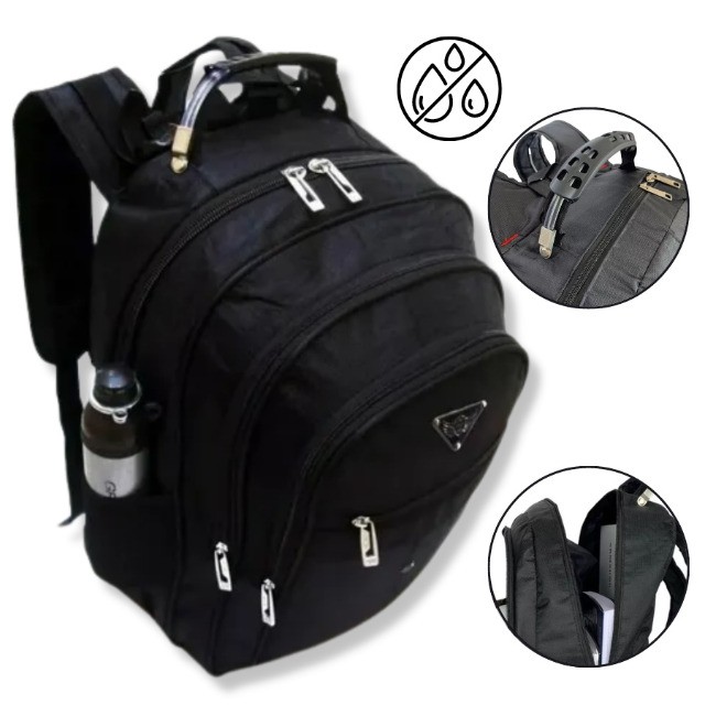 Mochila Bolsa Reforçada Notebook Escolar Faculdade C/ Cabo De Aço USB - Foto 3