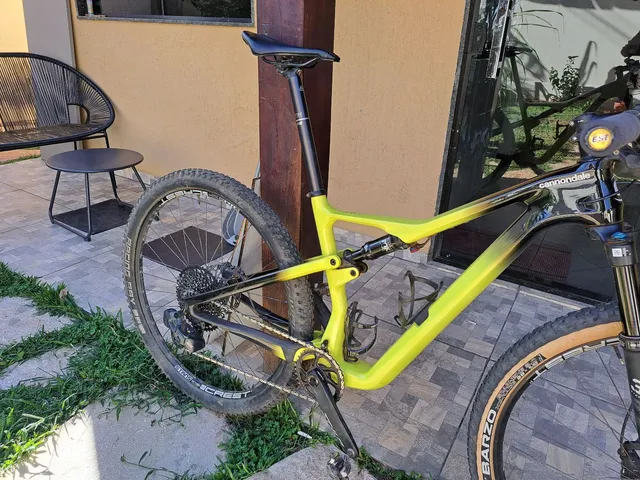 BICICLETA CANNONDALE SCALPEL CARBON 4 FULL TAM 19(L) AMARELO/PRETO