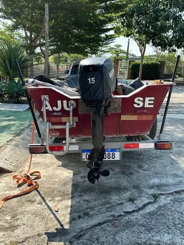 Barco de Aluminio 6 metros com motor 15 - Foto 2